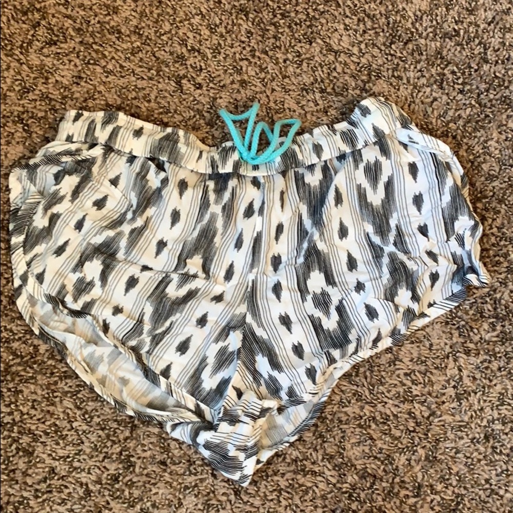 Black and white shorts